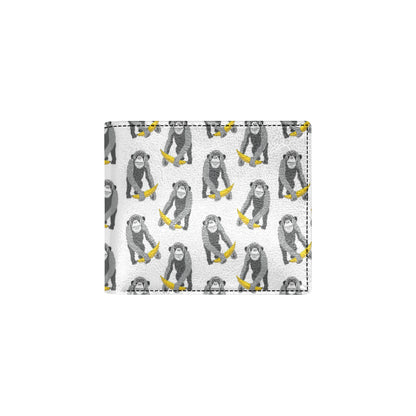 Chimpanzee Pattern Print Design 05 Men's ID Card Wallet