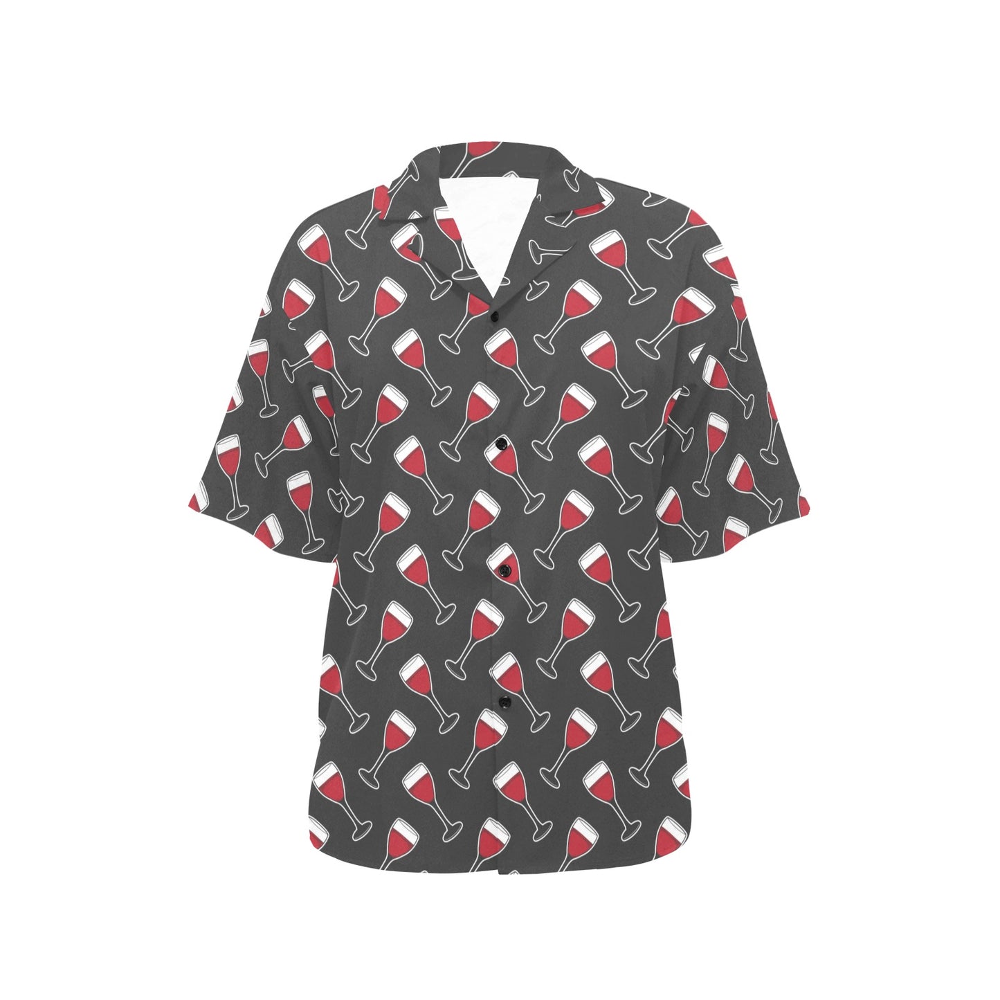 Wine Print Design LKS308 Women's Hawaiian Shirt