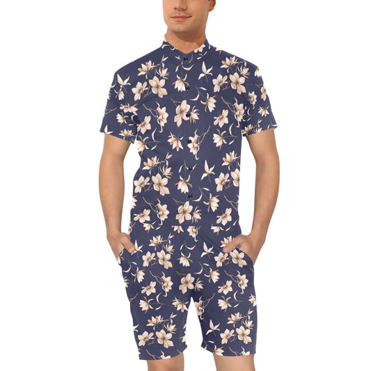 Beautiful Floral Pattern Men's Romper