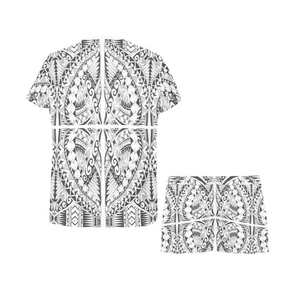Samoan Style Print Design LKS301 Women's Short Pajama Set