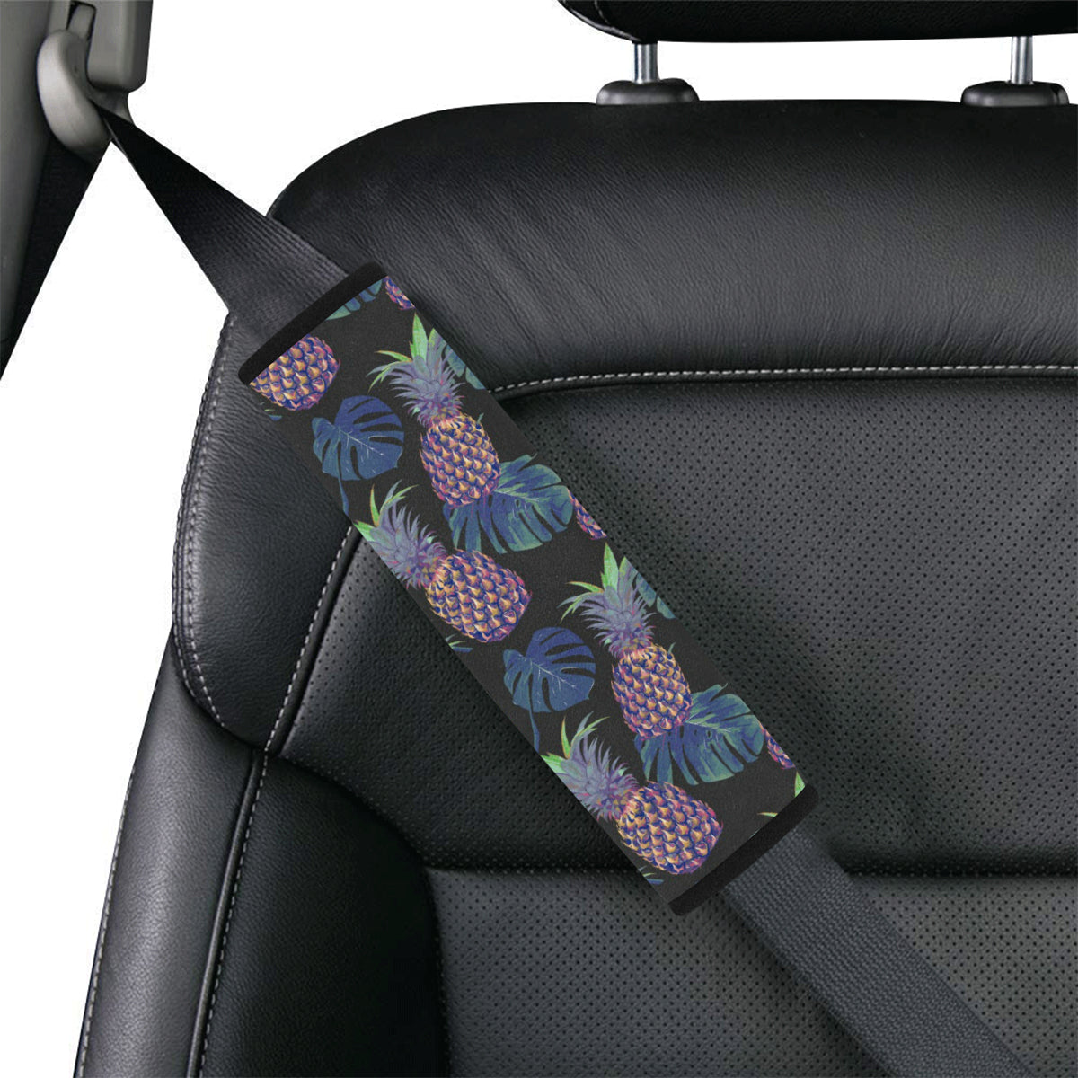 Pineapple Pattern Print Design PP04 Car Seat Belt Cover