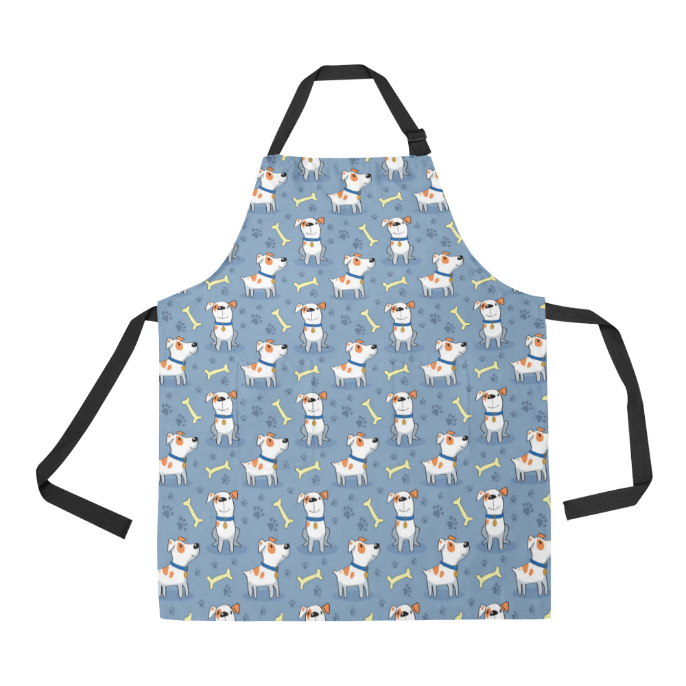 Bull Terriers Pattern Print Design 04 Apron with Pocket