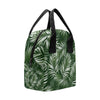 White Green Tropical Palm Leaves Insulated Lunch Bag