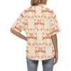 Flamingo Hibiscus Print Pattern Women's Hawaiian Shirt