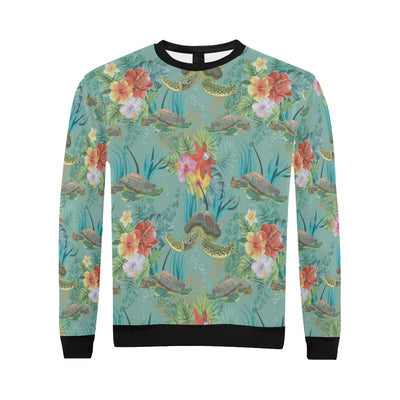 Sea Turtle Pattern Print Design T012 Men Long Sleeve Sweatshirt