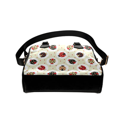 Ladybug Pattern Print Design 03 Shoulder Handbag
