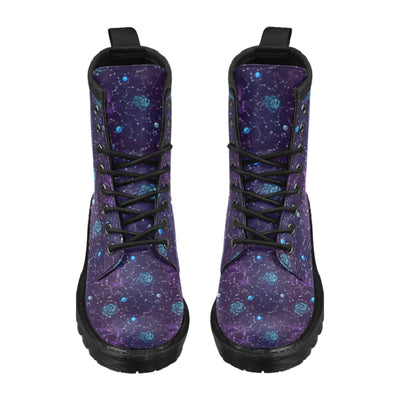 Zodiac Galaxy Design Print Women's Boots