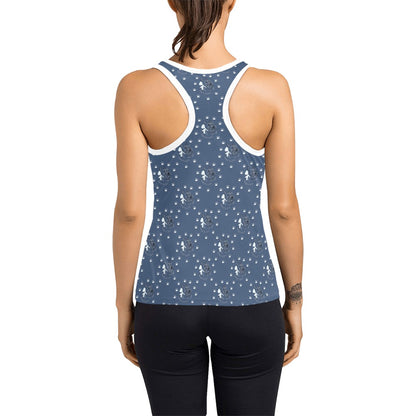 Scottish Terriers Print Design LKS307 Women's Racerback Tank Top