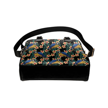 Macaw Pattern Print Design 01 Shoulder Handbag