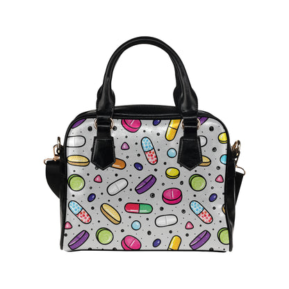 Pill Pattern Print Design A04 Shoulder Handbag
