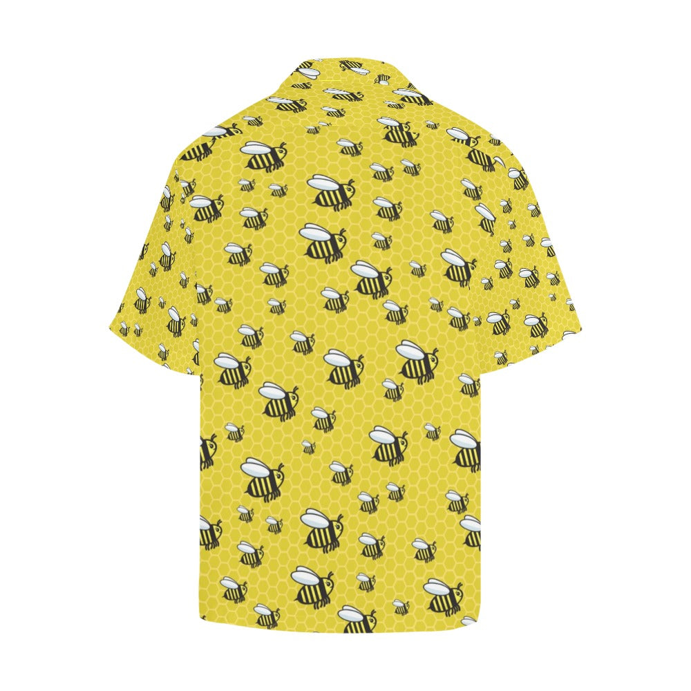 Bee Cute Print Design LKS308 Men's Hawaiian Shirt