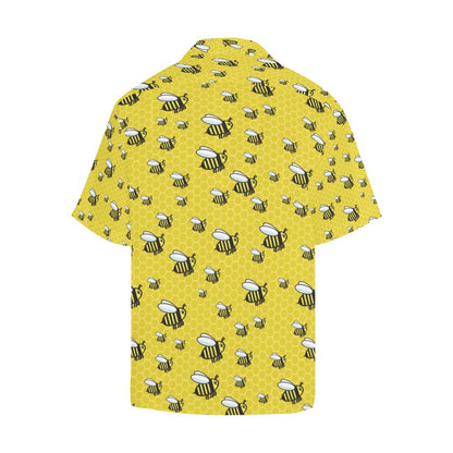 Bee Cute Print Design LKS308 Men's Hawaiian Shirt