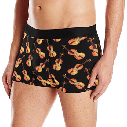 Violin Pattern Print Design 04 Men's Boxer Briefs