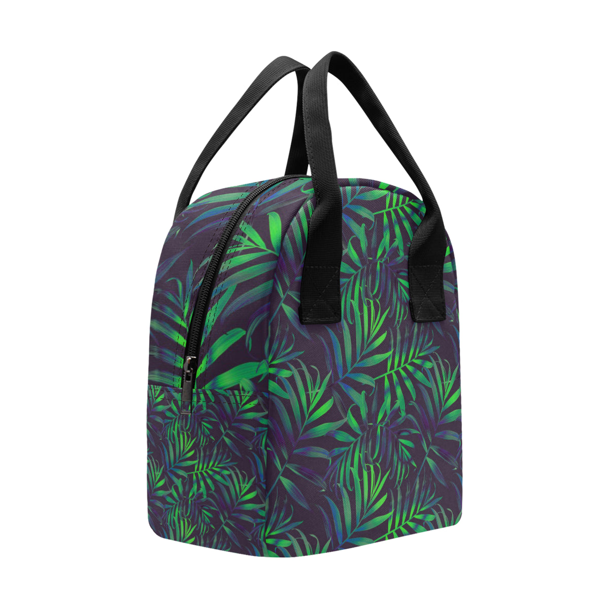 Palm Leaves Pattern Print Design PL01 Insulated Lunch Bag