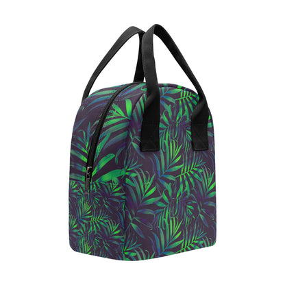 Palm Leaves Pattern Print Design PL01 Insulated Lunch Bag