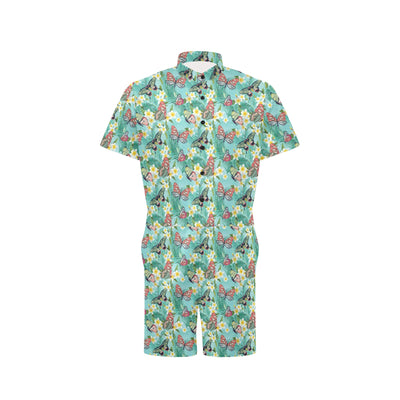 Butterfly Pattern Print Design 09 Men's Romper