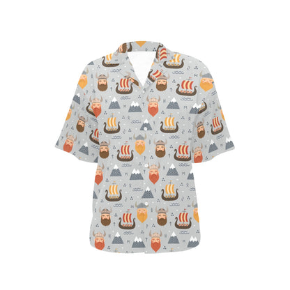 Vikings Print Design LKS307 Women's Hawaiian Shirt