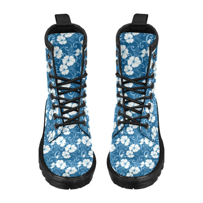 Hibiscus Pattern Print Design HB03 Women's Boots