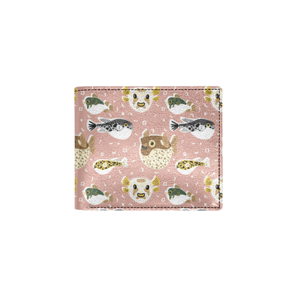 Fugu Cute Pattern Print Design 01 Men's ID Card Wallet