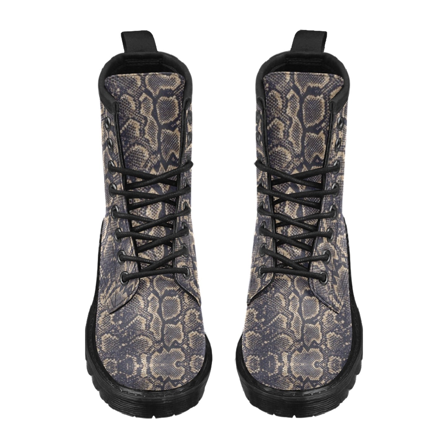 Snake Skin Pattern Print Women's Boots