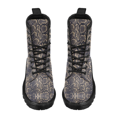 Snake Skin Pattern Print Women's Boots