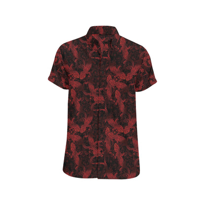 Gecko Pattern Print Design 04 Men's Short Sleeve Button Up Shirt