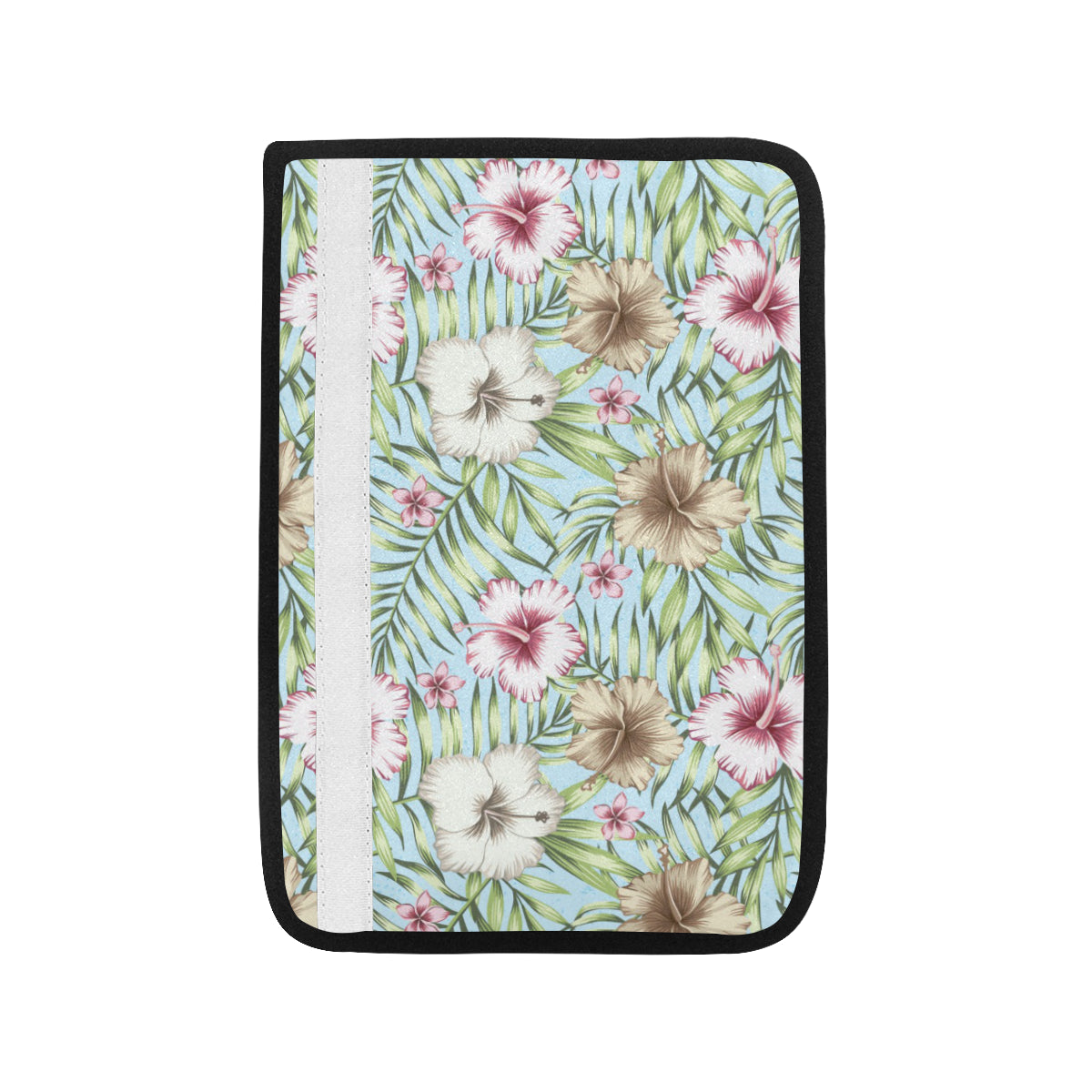 Tropical Flower Pattern Print Design TF05 Car Seat Belt Cover