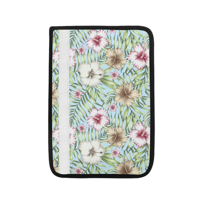 Tropical Flower Pattern Print Design TF05 Car Seat Belt Cover
