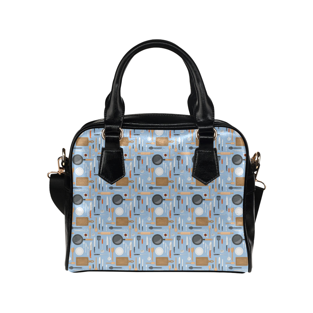 Cooking Kitchen Tools Pattern Print Design 02 Shoulder Handbag