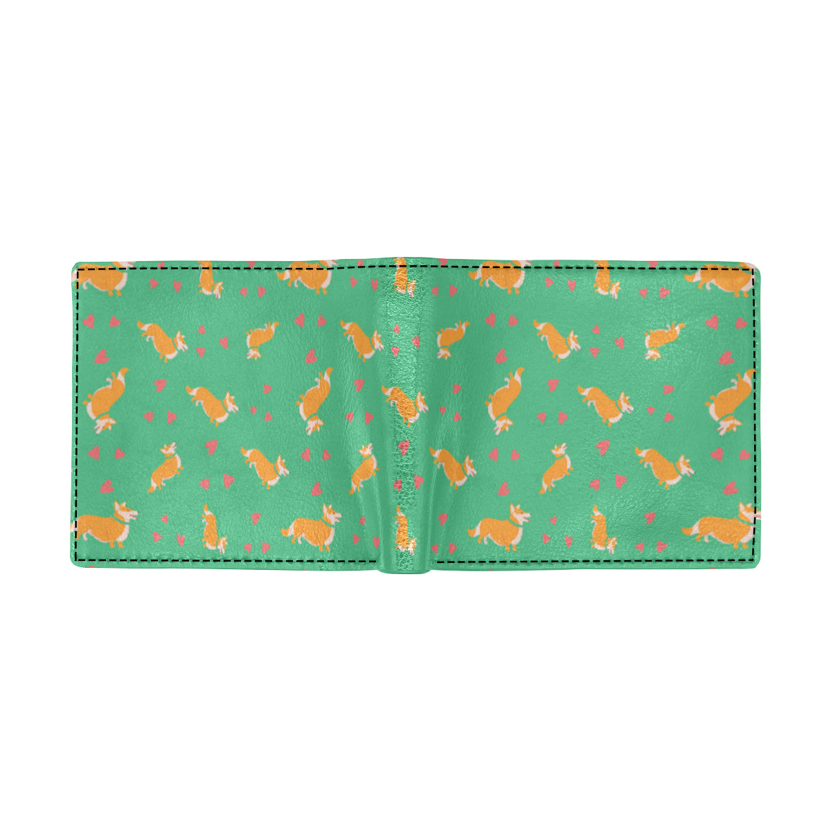 Cardigan Welsh Corgis Pattern Print Design 03 Men's ID Card Wallet