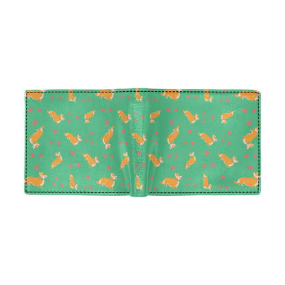 Cardigan Welsh Corgis Pattern Print Design 03 Men's ID Card Wallet