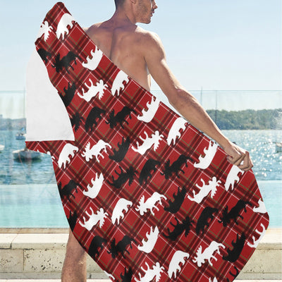 Moose Print Design LKS401 Beach Towel 32" x 71"