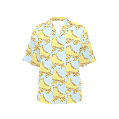 Roller skate Pattern Print Design A03 Women's Hawaiian Shirt