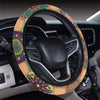 Boho Pattern Print Design 07 Steering Wheel Cover with Elastic Edge