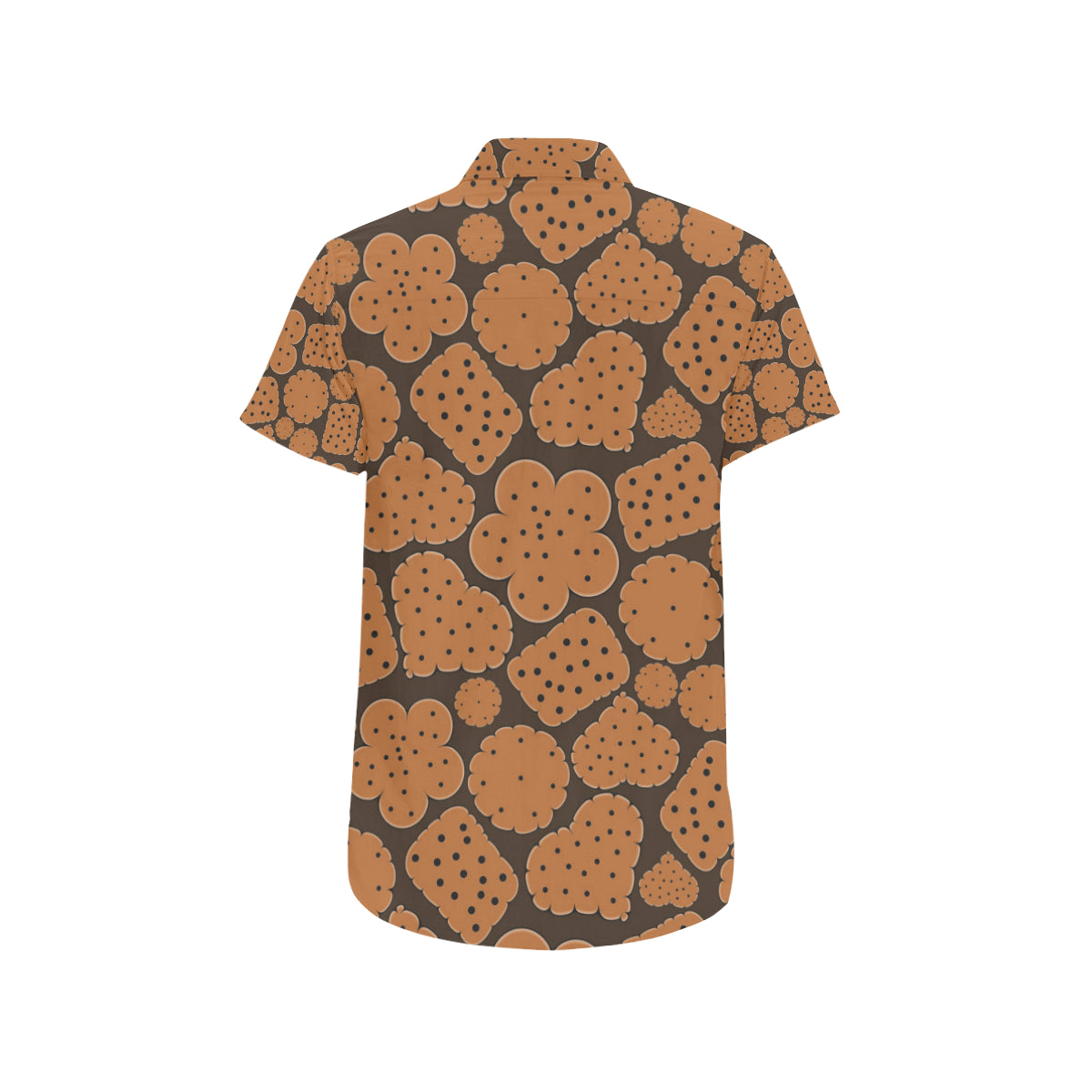 Cracker Pattern Print Design 01 Men's Short Sleeve Button Up Shirt