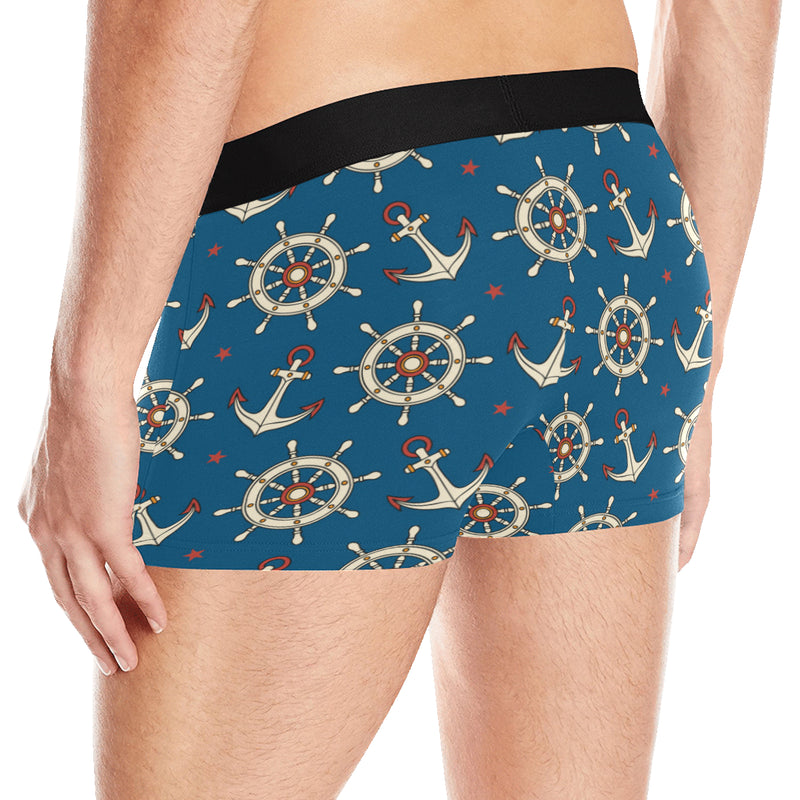 Anchor Pattern Print Design 02 Men's Boxer Briefs