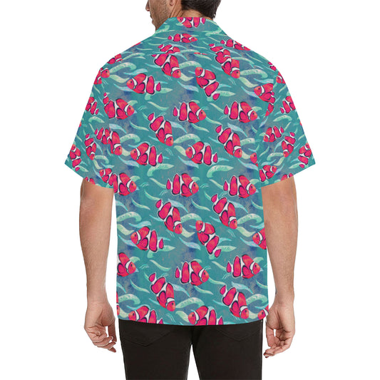 Clownfish Pattern Print Design 02 Men's Hawaiian Shirt
