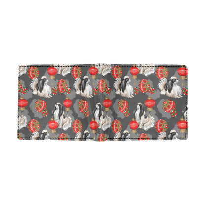 Japanese Chin Pattern Print Design 02 Men's ID Card Wallet