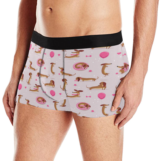 Dachshund Pattern Print Design 10 Men's Boxer Briefs