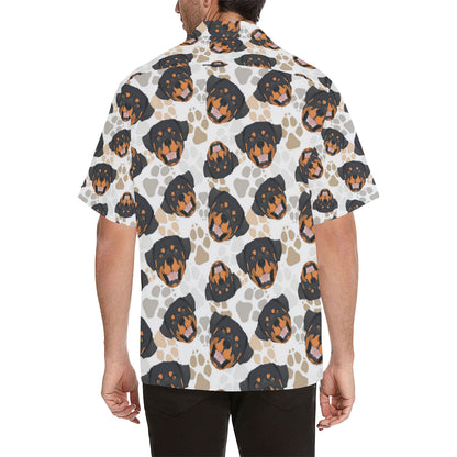 Rottweiler Pattern Print Design A03 Men's Hawaiian Shirt