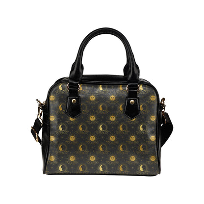 Celestial Moon Sun Pattern Print Design 05 Shoulder Handbag