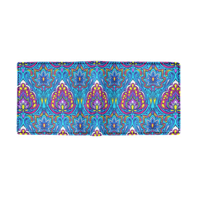 lotus Boho Pattern Print Design LO010 Men's ID Card Wallet