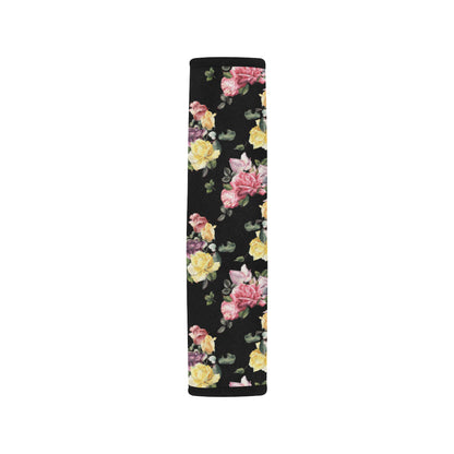 Rose Pattern Print Design RO010 Car Seat Belt Cover