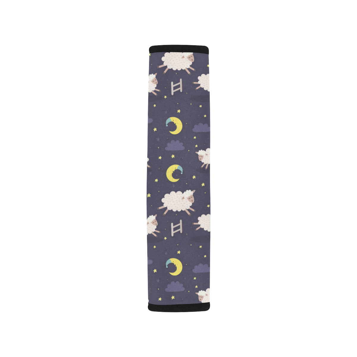 Sheep Night Pattern Print Design 02 Car Seat Belt Cover