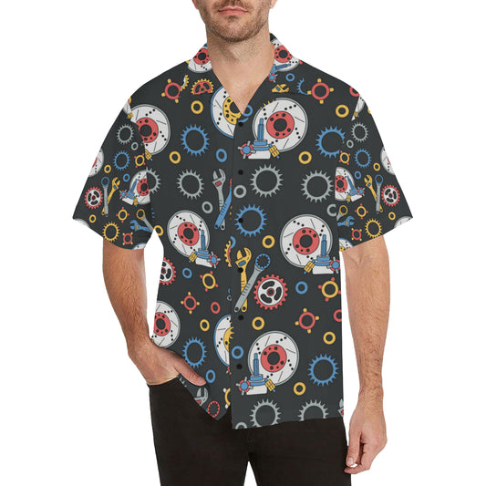 Mechanic Pattern Print Design 01 Men's Hawaiian Shirt