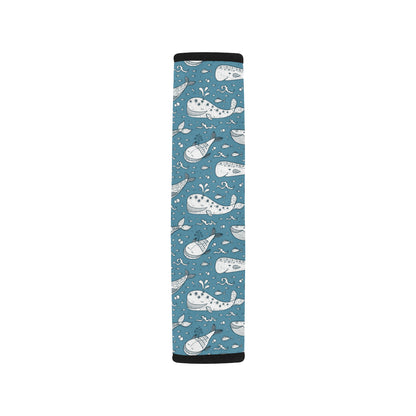 Humpback Whale Pattern Print Design 03 Car Seat Belt Cover
