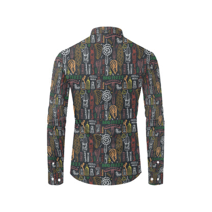 Barbecue Pattern Print Design 03 Men's Long Sleeve Shirt