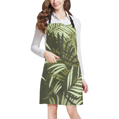 Palm Leaves Pattern Print Design PL05 Apron with Pocket