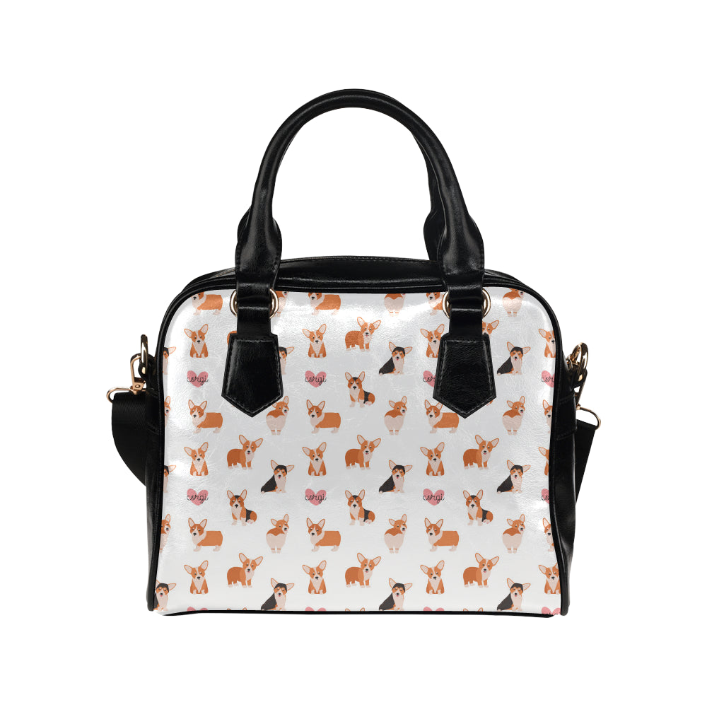 Cardigan Welsh Corgis Pattern Print Design 02 Shoulder Handbag