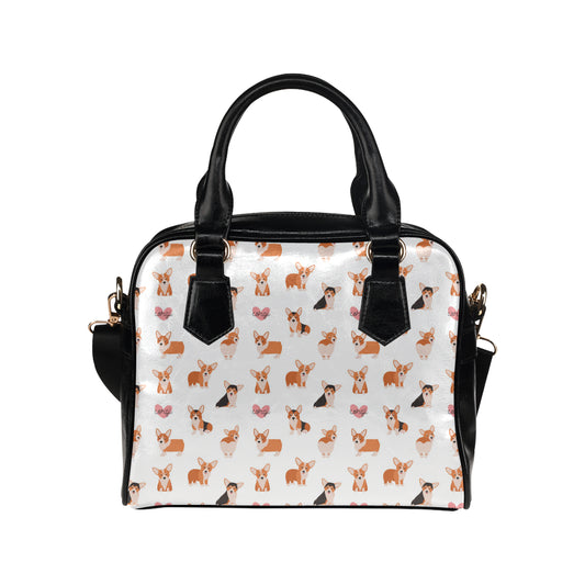 Cardigan Welsh Corgis Pattern Print Design 02 Shoulder Handbag